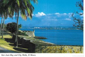 Postales: PUERTO RICO - SAN JUAN BAY AND CITY WALLS, EL MORRO